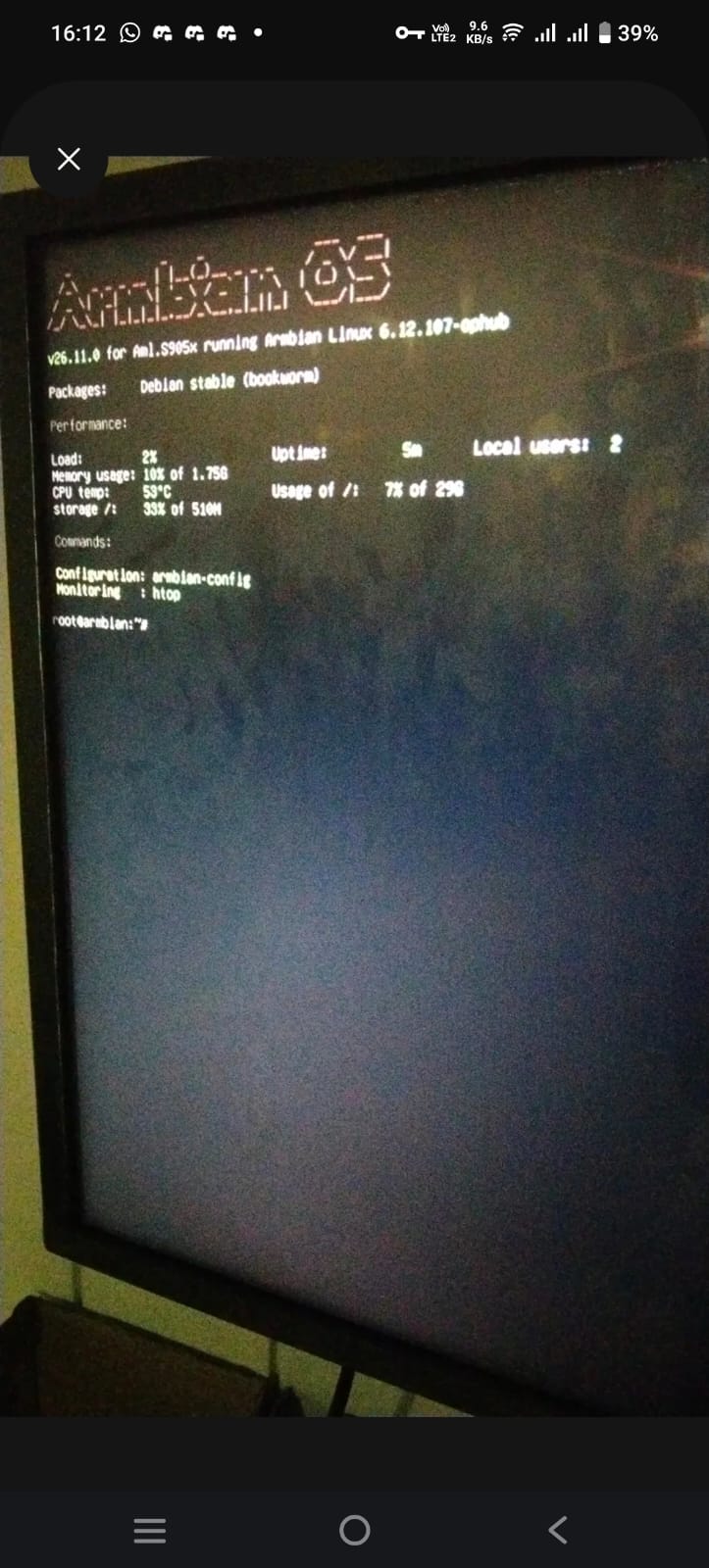 Armbian sukses install