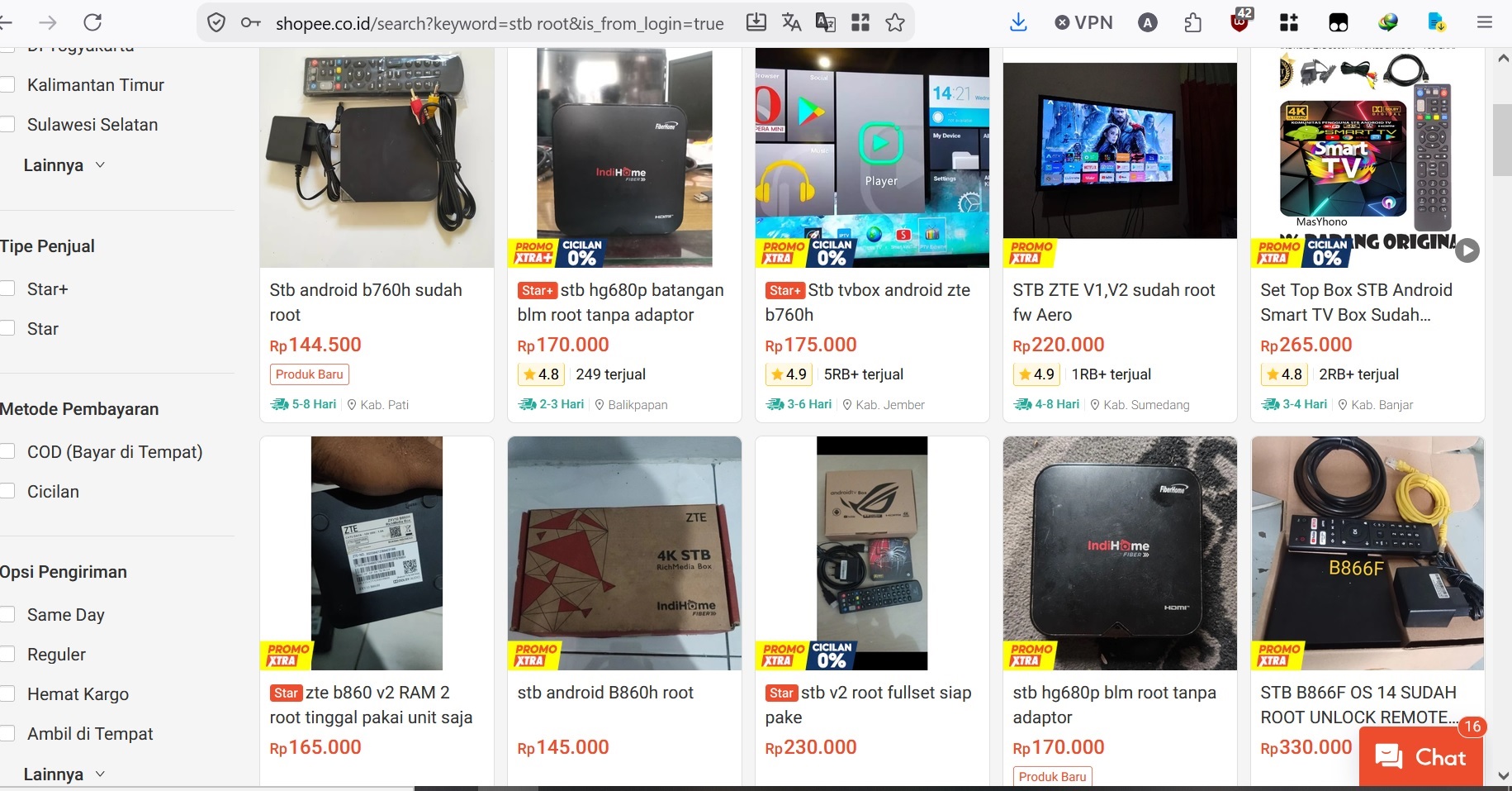 Screenshot Shopee STB